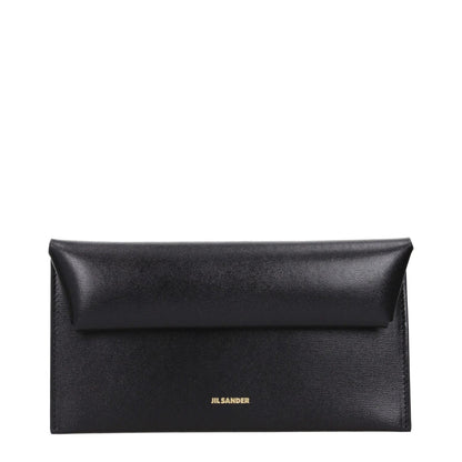 Jil Sander Black Leather Wallet