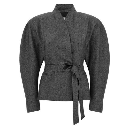 The Andamane Gray Polyester Blazer