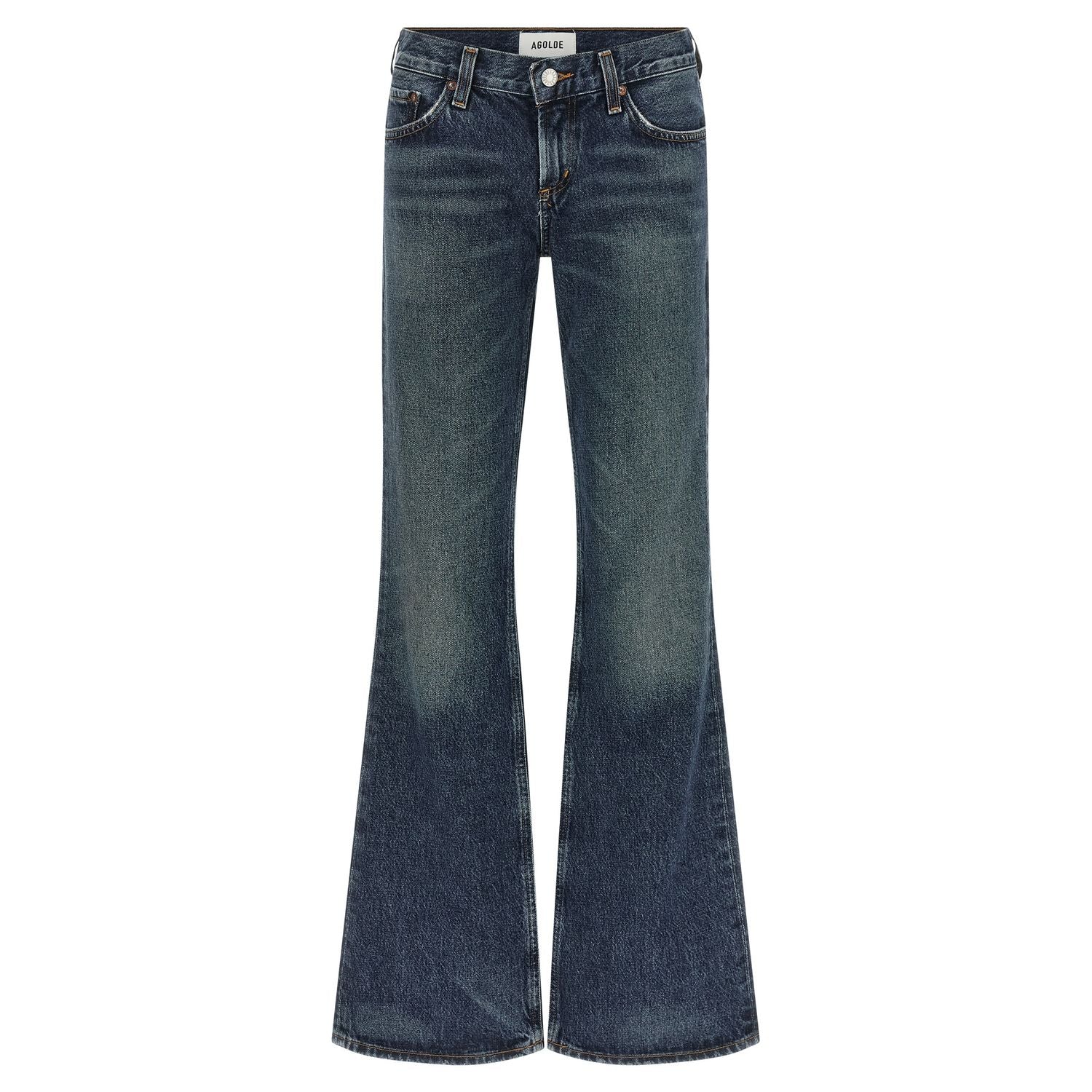 Agolde Blue Cotton Bootcut Jeans