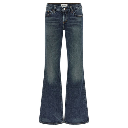 Agolde Blue Cotton Bootcut Jeans