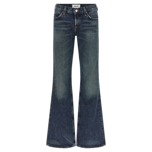 Agolde Blue Cotton Bootcut Jeans