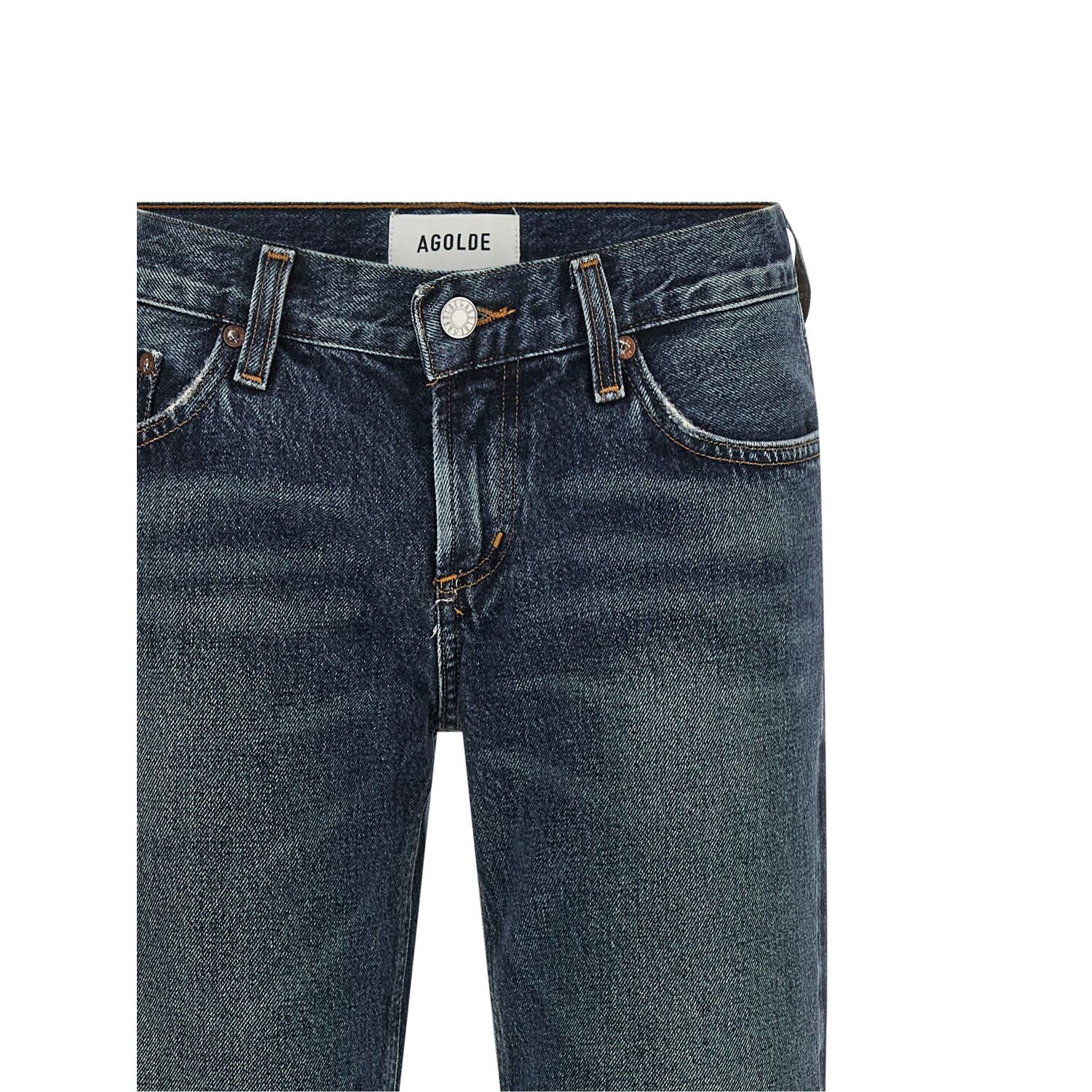Agolde Blue Cotton Bootcut Jeans