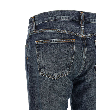 Agolde Blue Cotton Bootcut Jeans