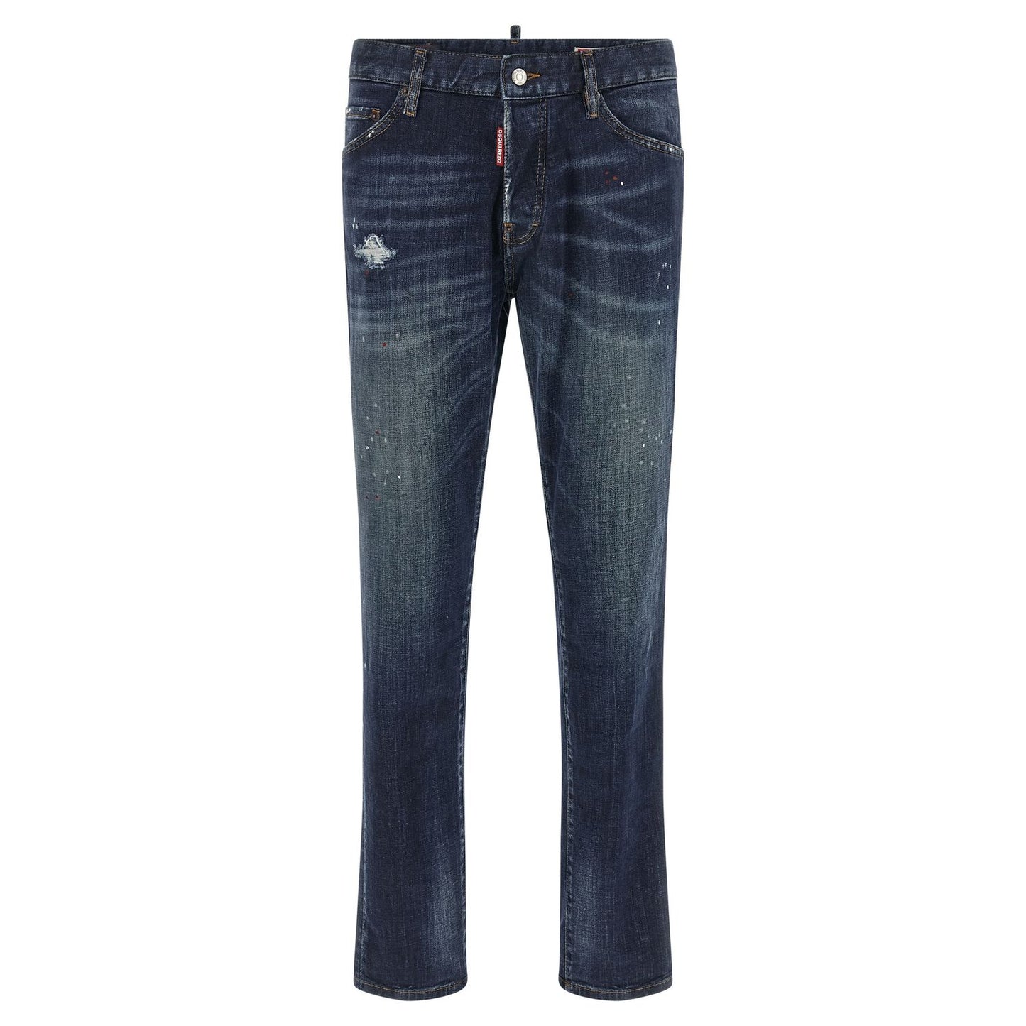 Dsquared² Blue Cotton Straight-Leg Jeans