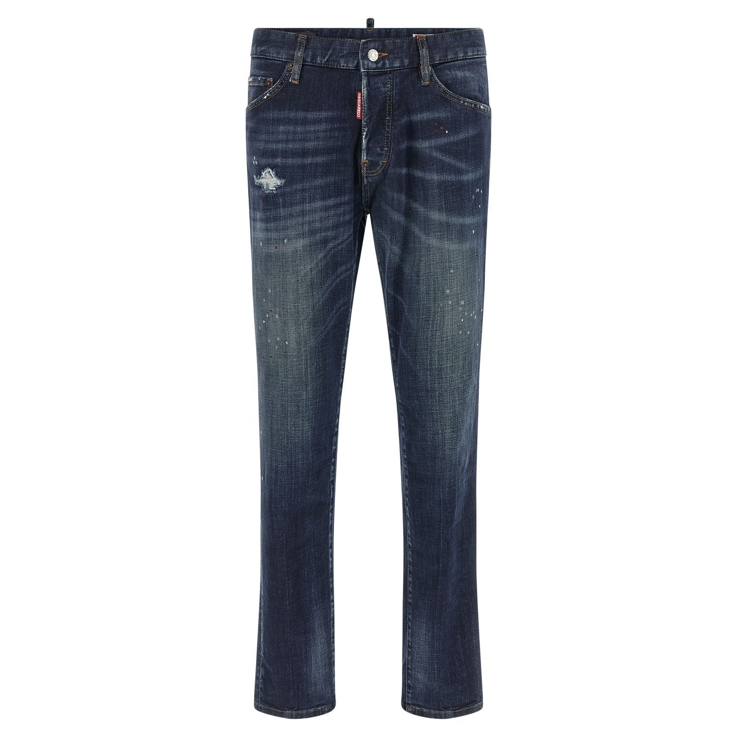 Dsquared² Blue Cotton Straight-Leg Jeans