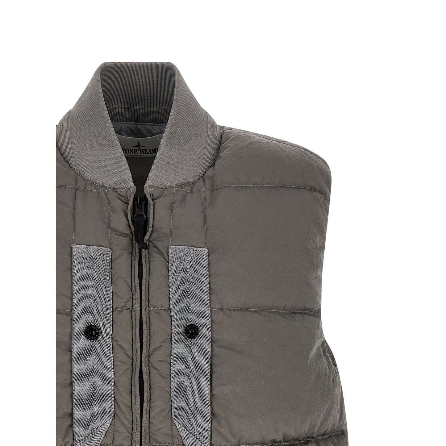Stone Island Gray Polyamide Sleeveless Jacket