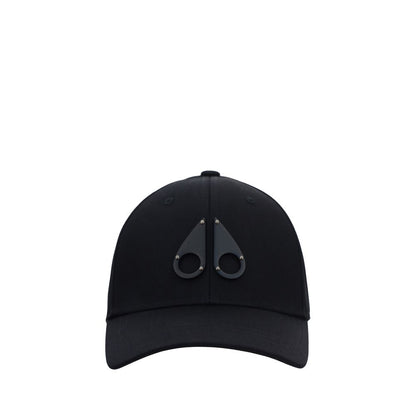 Moose Knuckles Black Cotton Cap (Baseball Hat)