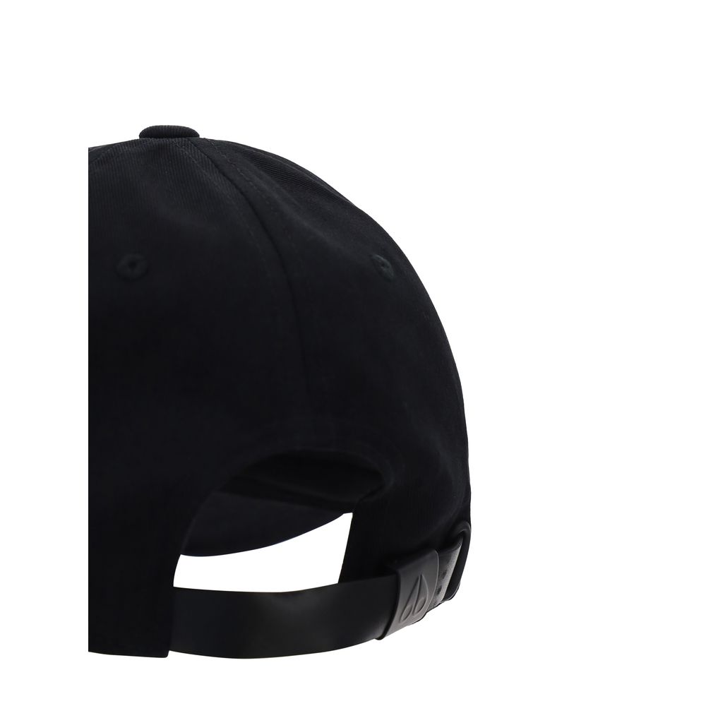 Moose Knuckles Black Cotton Cap (Baseball Hat)