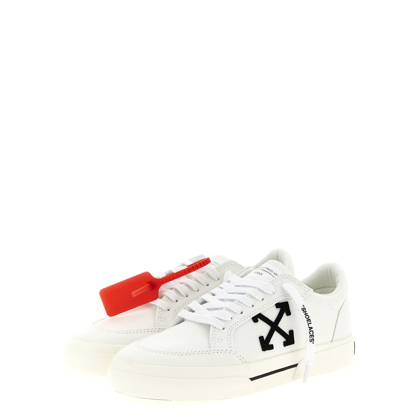 Off-White Bicolor Cotton Low Top Sneakers