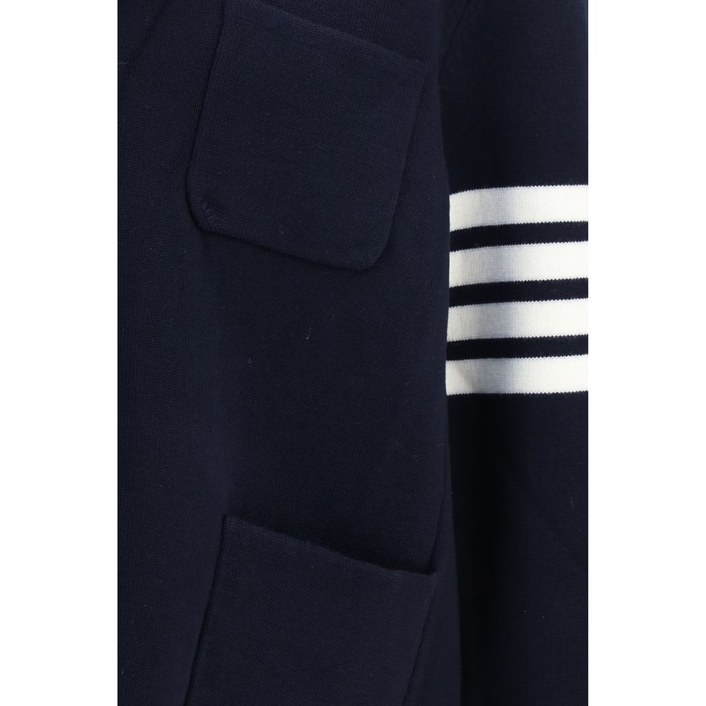 Thom Browne Blue Wool Oves Aries Full-Length Jacket