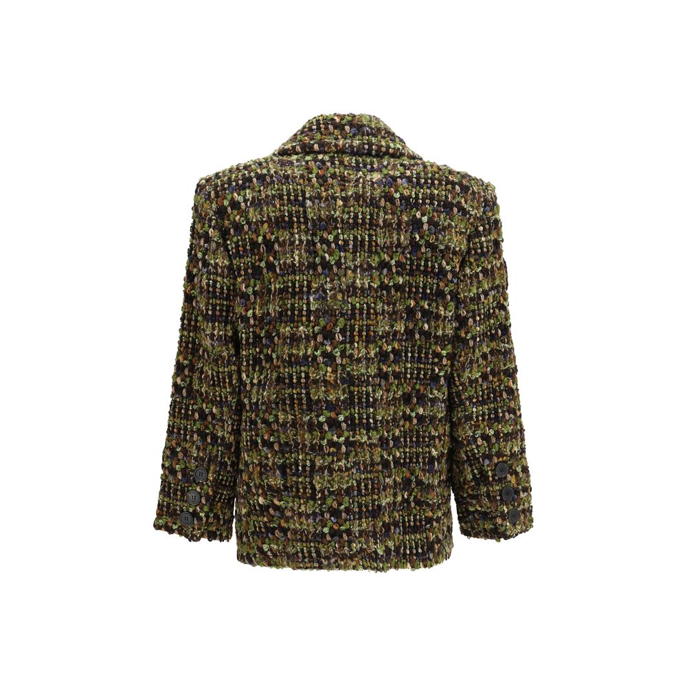 Saint Laurent Multicolor Wool Oves Aries Full-Length Jacket