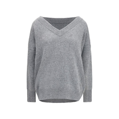 Ermanno Scervino Gray Cashmere Sweatshirt