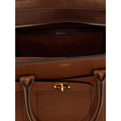 Mulberry Brown Bovine Leather Tote Bag