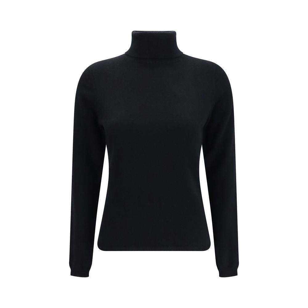 Allude Black Cashmere Turtleneck