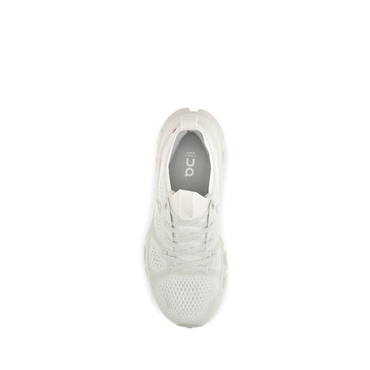 ON White Fabric Athletic Sneakers