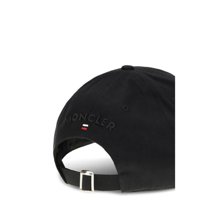 Moncler Black Cotton Cap (Baseball Hat)