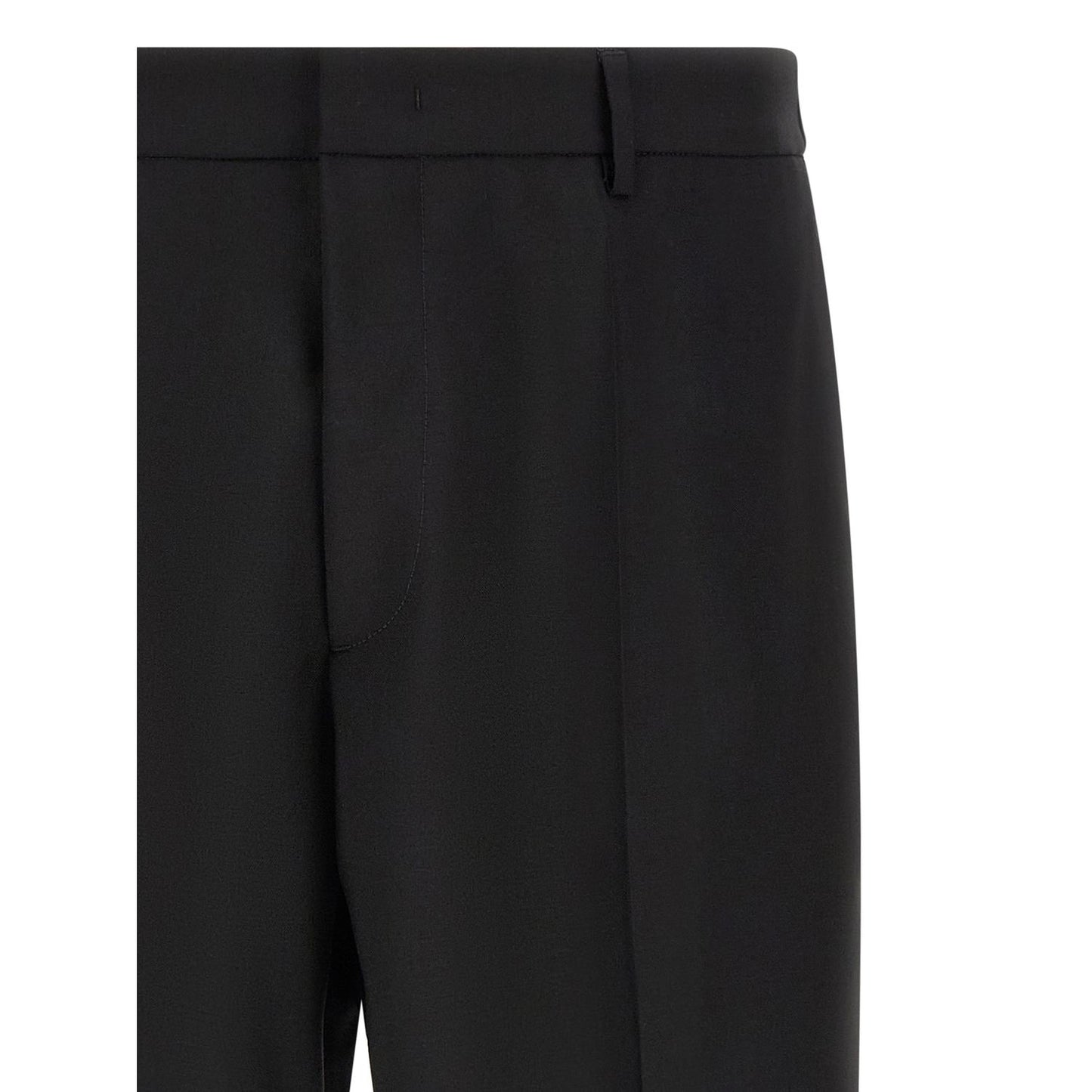Jil Sander Black Virgin Wool Cropped Pants