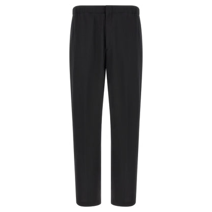Lardini Black Virgin Wool Dress Pants