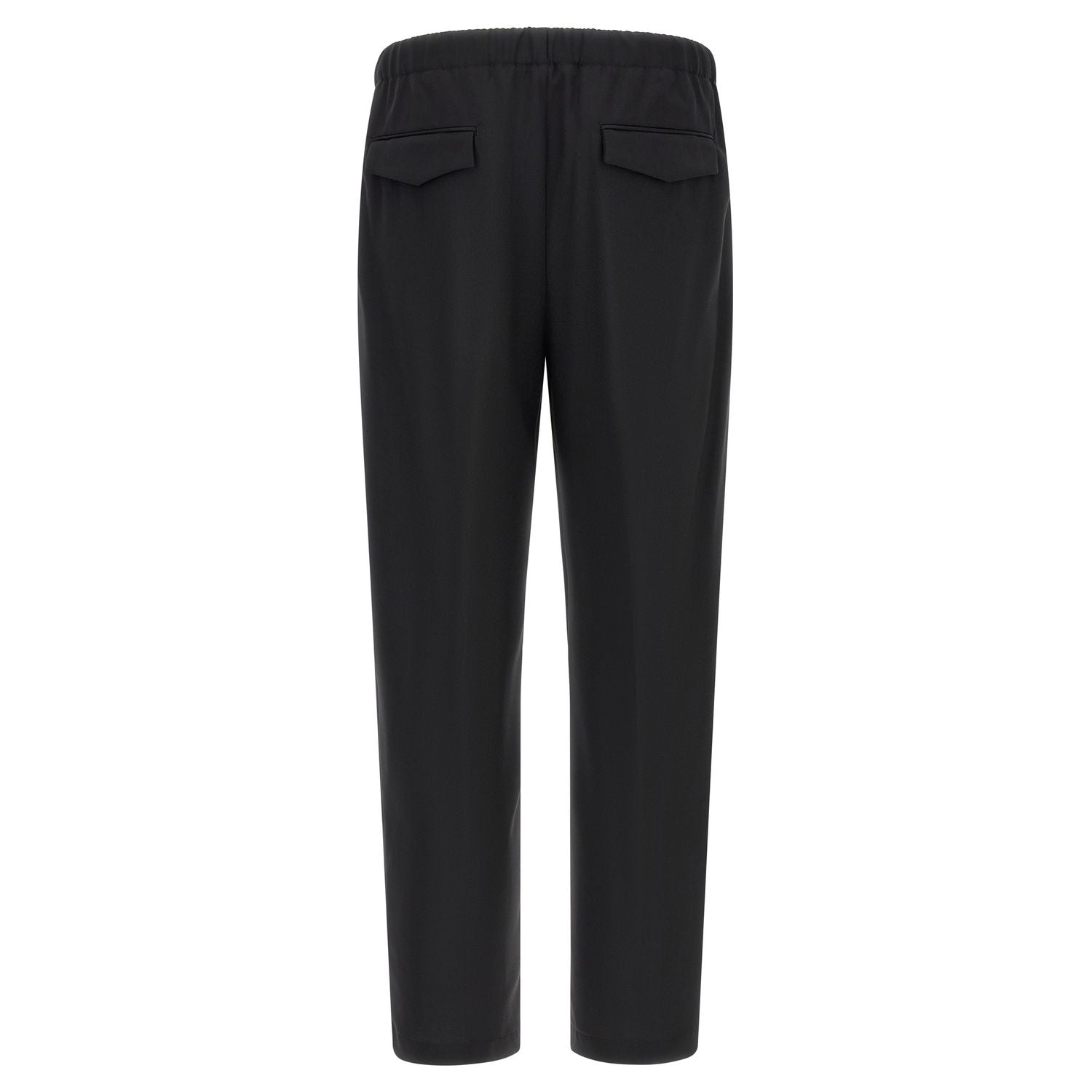 Lardini Black Virgin Wool Dress Pants