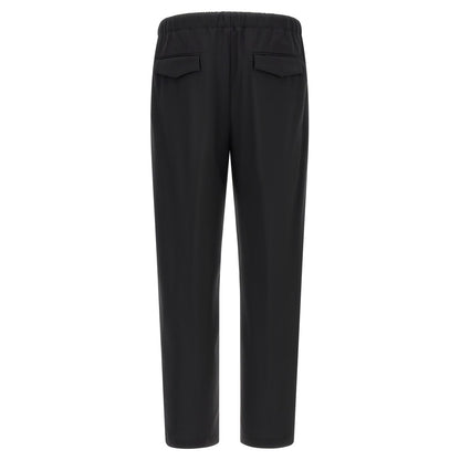 Lardini Black Virgin Wool Dress Pants