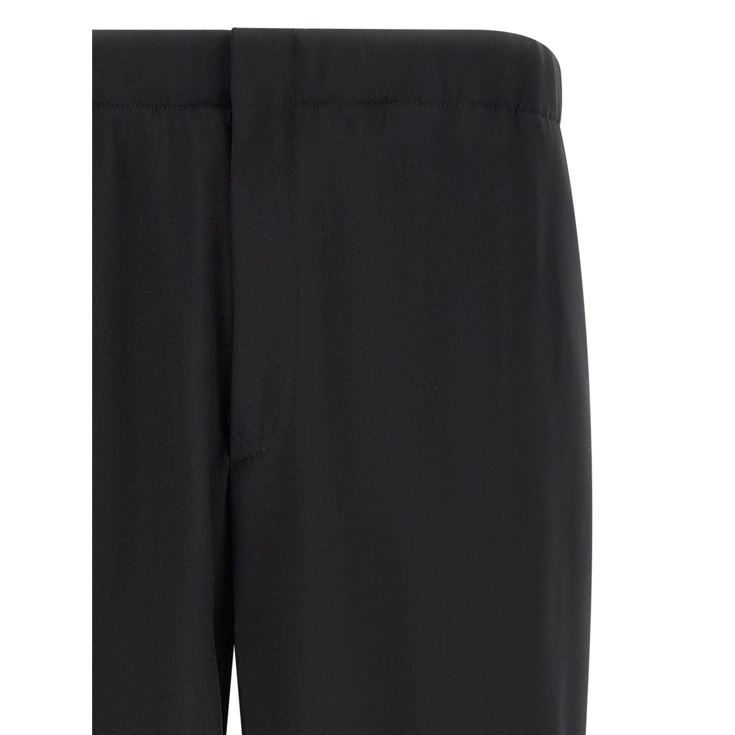 Lardini Black Virgin Wool Dress Pants