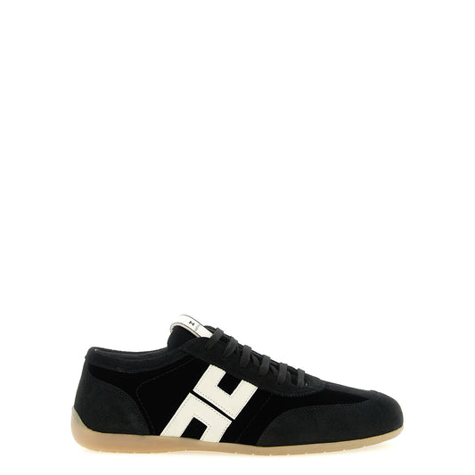 Elisabetta Franchi Bicolor Leather Low Top Sneakers