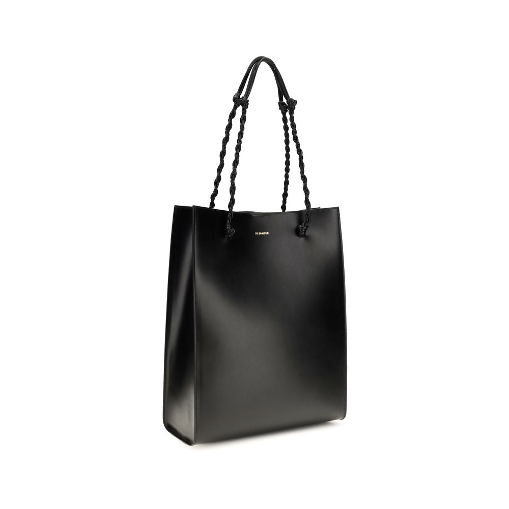 Jil Sander Black Calf Leather Bos Taurus Shoulder Bag