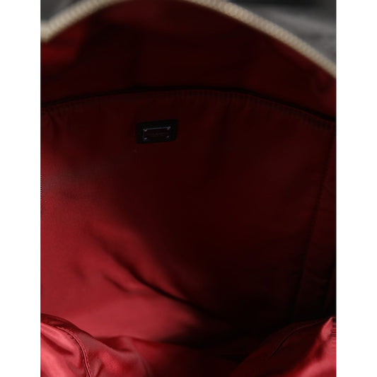 Dolce & Gabbana Men Black #DG LOVE Logo Patches Nylon Backpack Bag