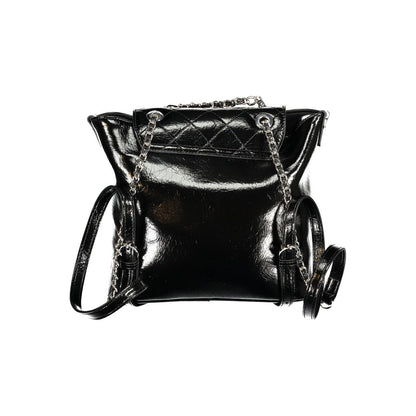 Mario Valentino Black Polyurethane Women's Backpack