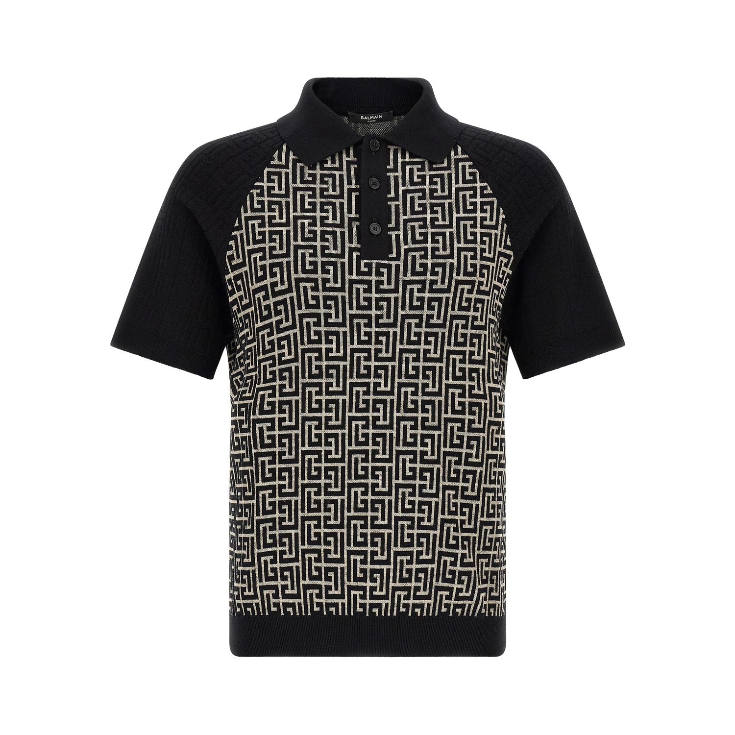 Balmain Bicolor Cotton Polo Shirt