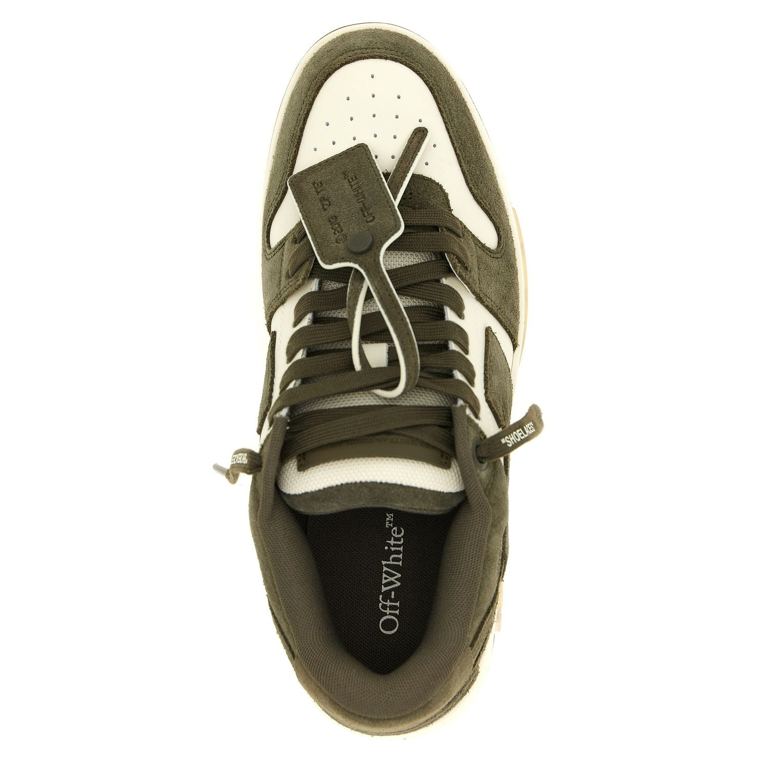 Off-White Bicolor Cowhide Athletic Sneakers