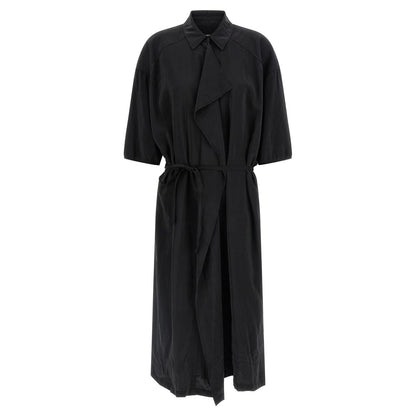 Lemaire Black Silk Midi Dress