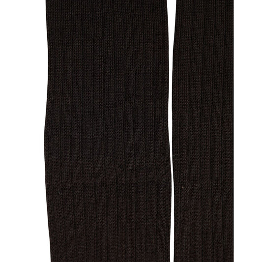 Dolce & Gabbana Black Wool Tights Stocking Pantyhose One Size Socks