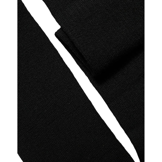 Dolce & Gabbana Black Wool Knit Calf Long Women Accessory Socks