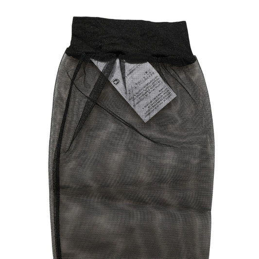 Dolce & Gabbana Black Nylon Mesh Sheer Calf Long Accessory Socks