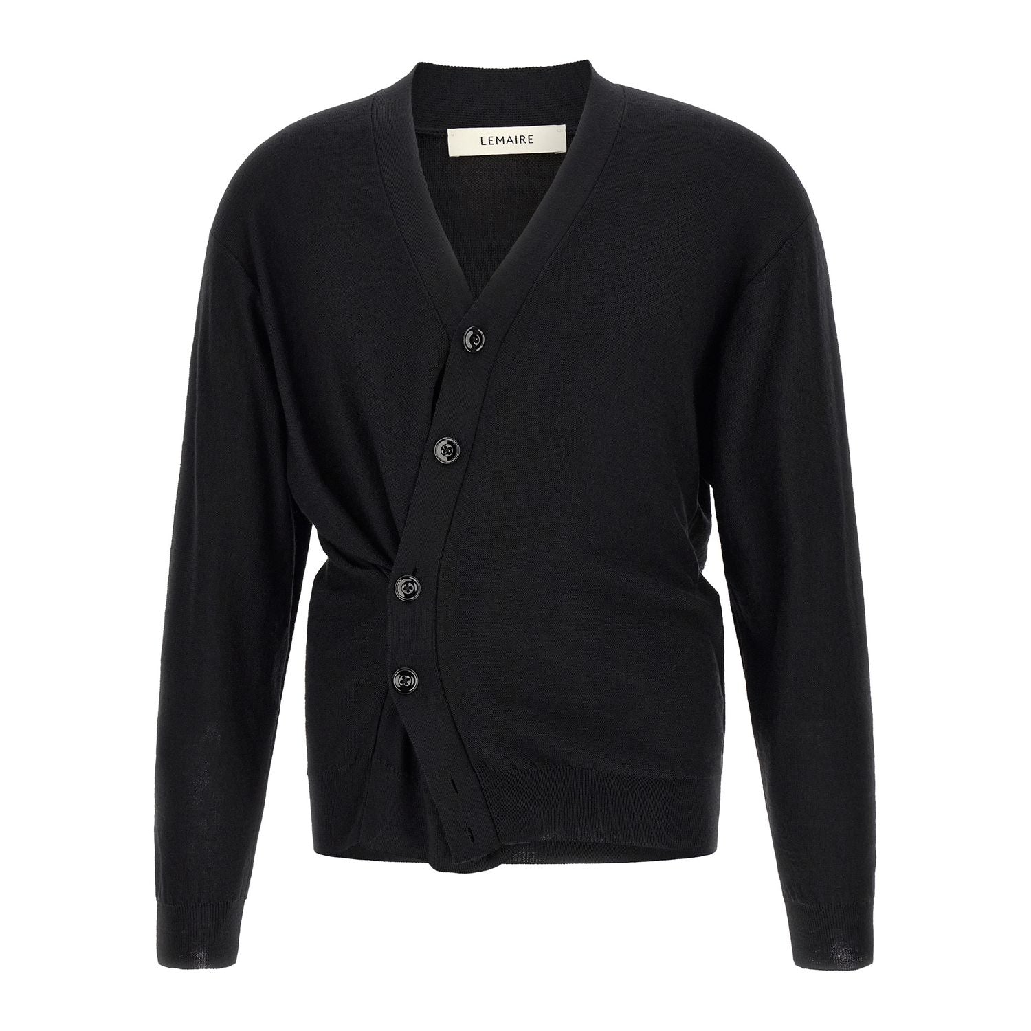 Lemaire Black Wool Cardigan