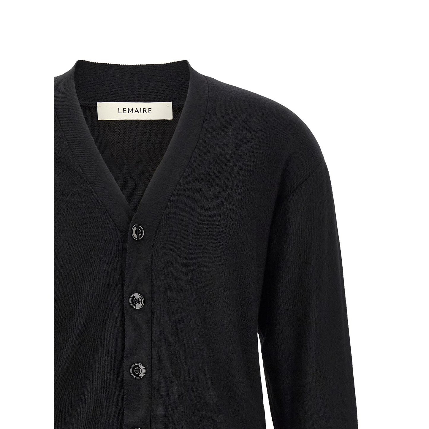 Lemaire Black Wool Cardigan