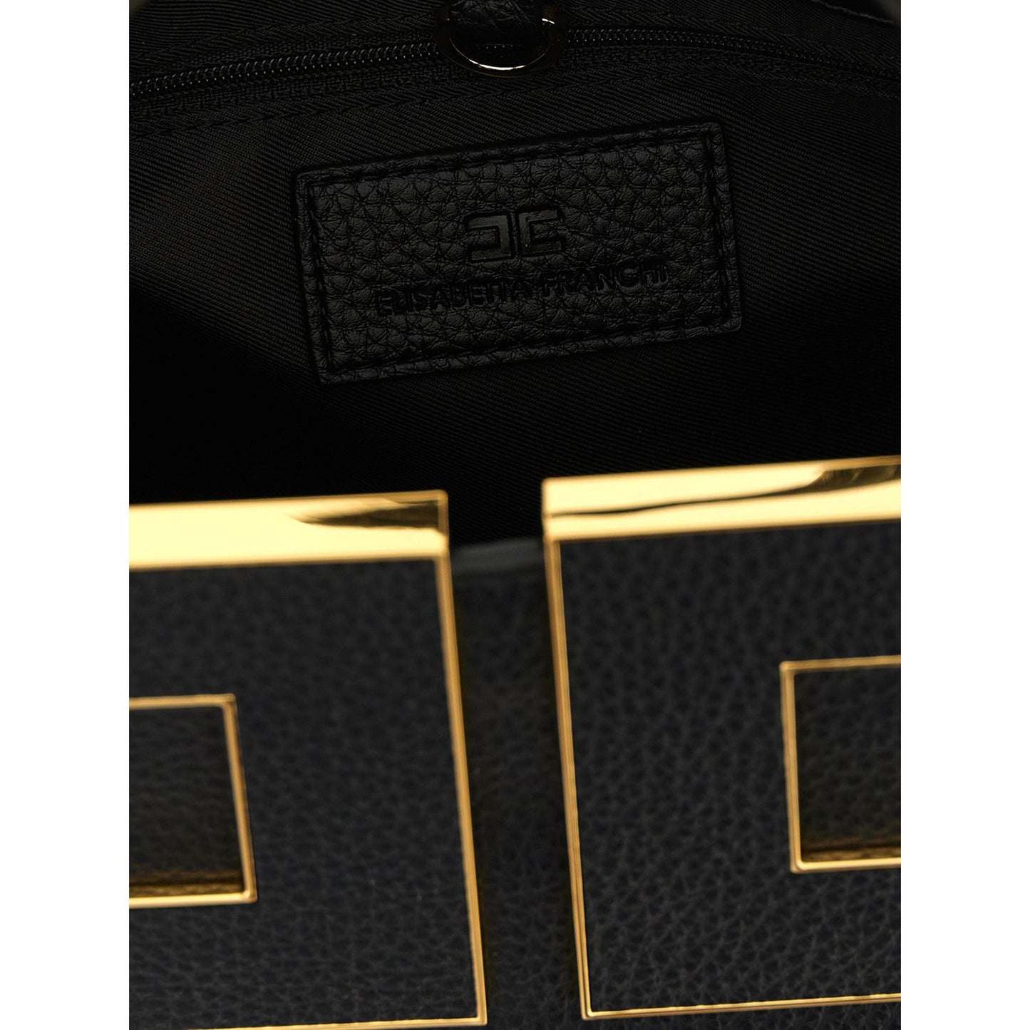 Elisabetta Franchi Black Polyester Tote Bag