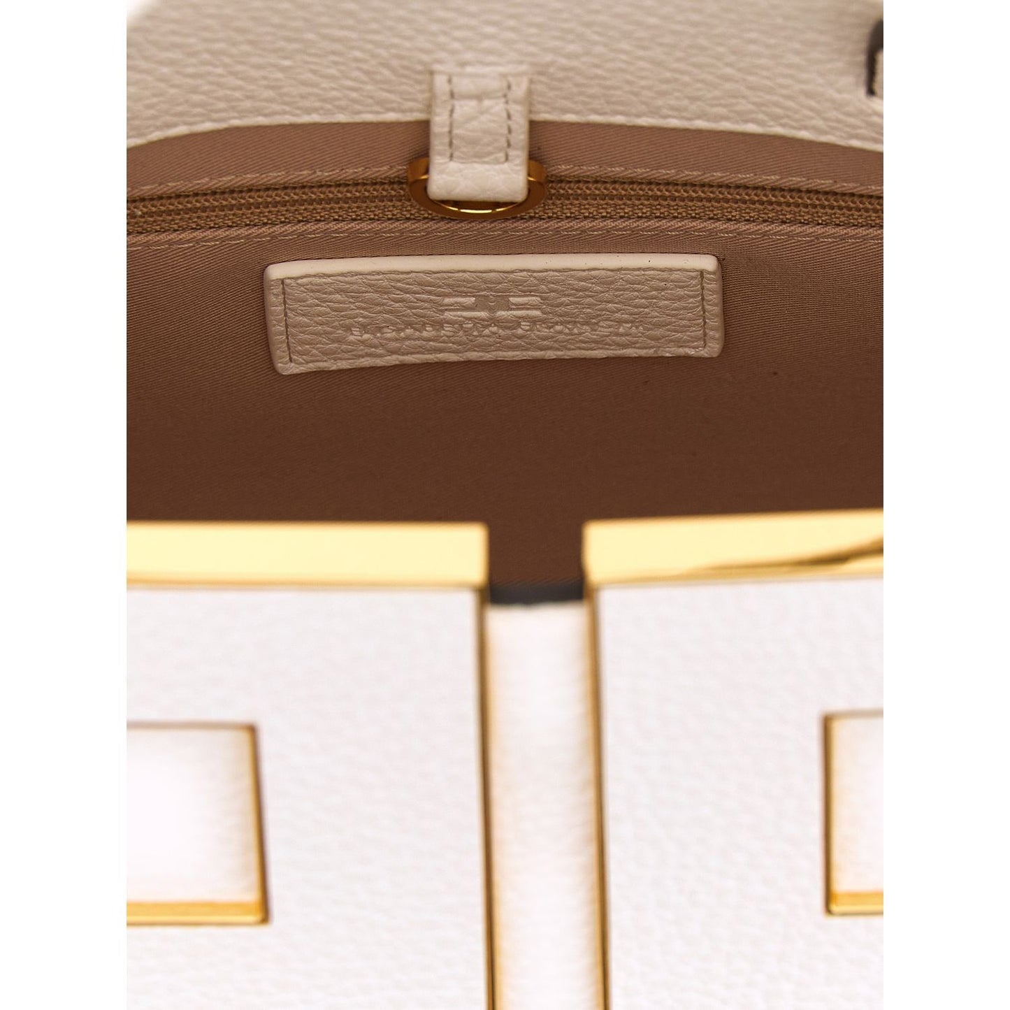 Elisabetta Franchi White Polyester Tote Bag