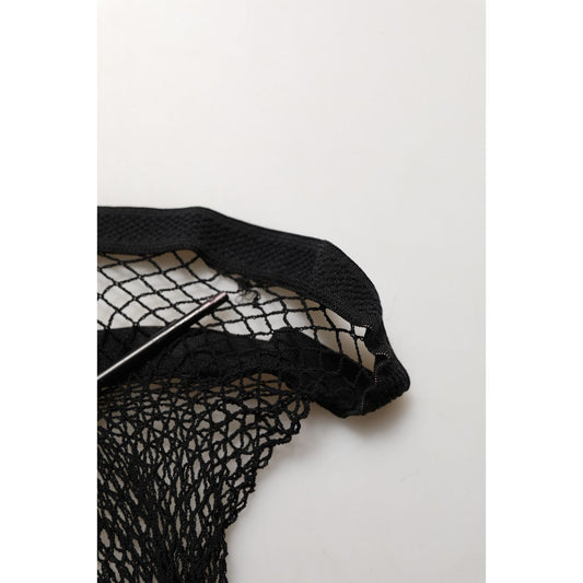 Dolce & Gabbana Black Fishnet Tights Stocking Pantyhose One Size Socks