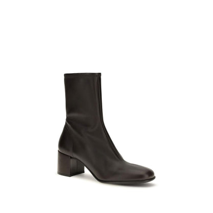 Prada Brown Lamb Ovis Aries Aries Ankle Boots