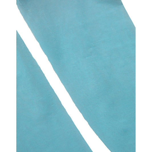 Dolce & Gabbana Light Blue Nylon Thigh High Women Accessory Socks