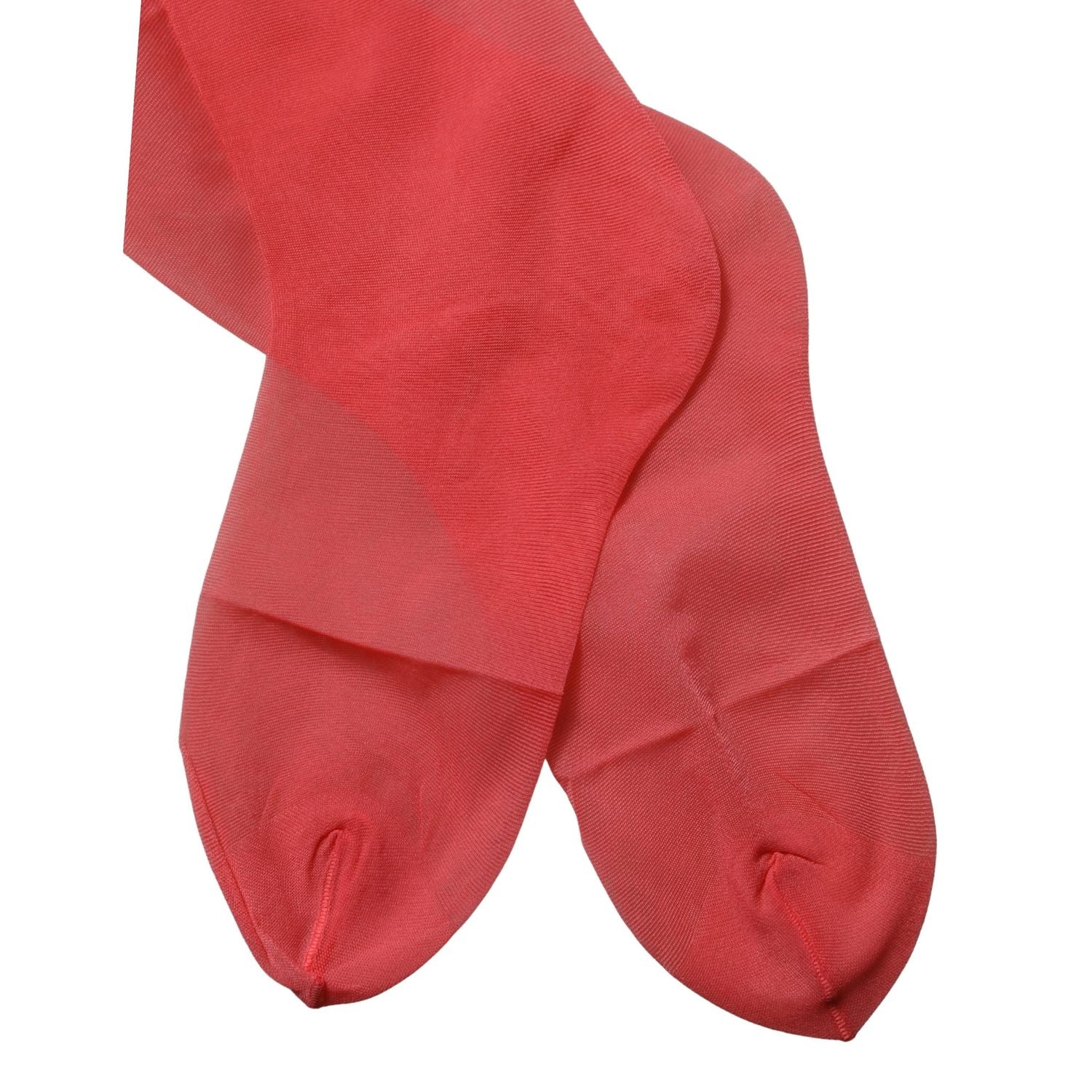 Dolce & Gabbana Red Nylon Mesh Sheer Calf Long Accessory Socks