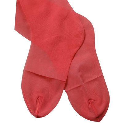 Dolce & Gabbana Red Nylon Mesh Sheer Calf Long Accessory Socks