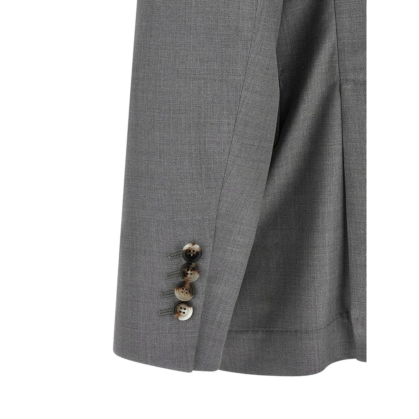 Brunello Cucinelli Gray Virgin Wool Blazer