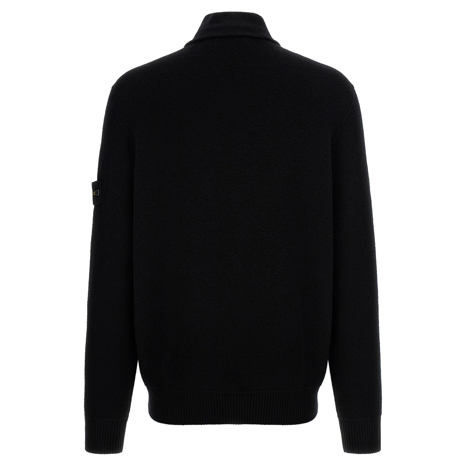 Stone Island Black Virgin Wool Cardigan