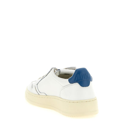 Autry Blue Cowhide Low Top Sneakers