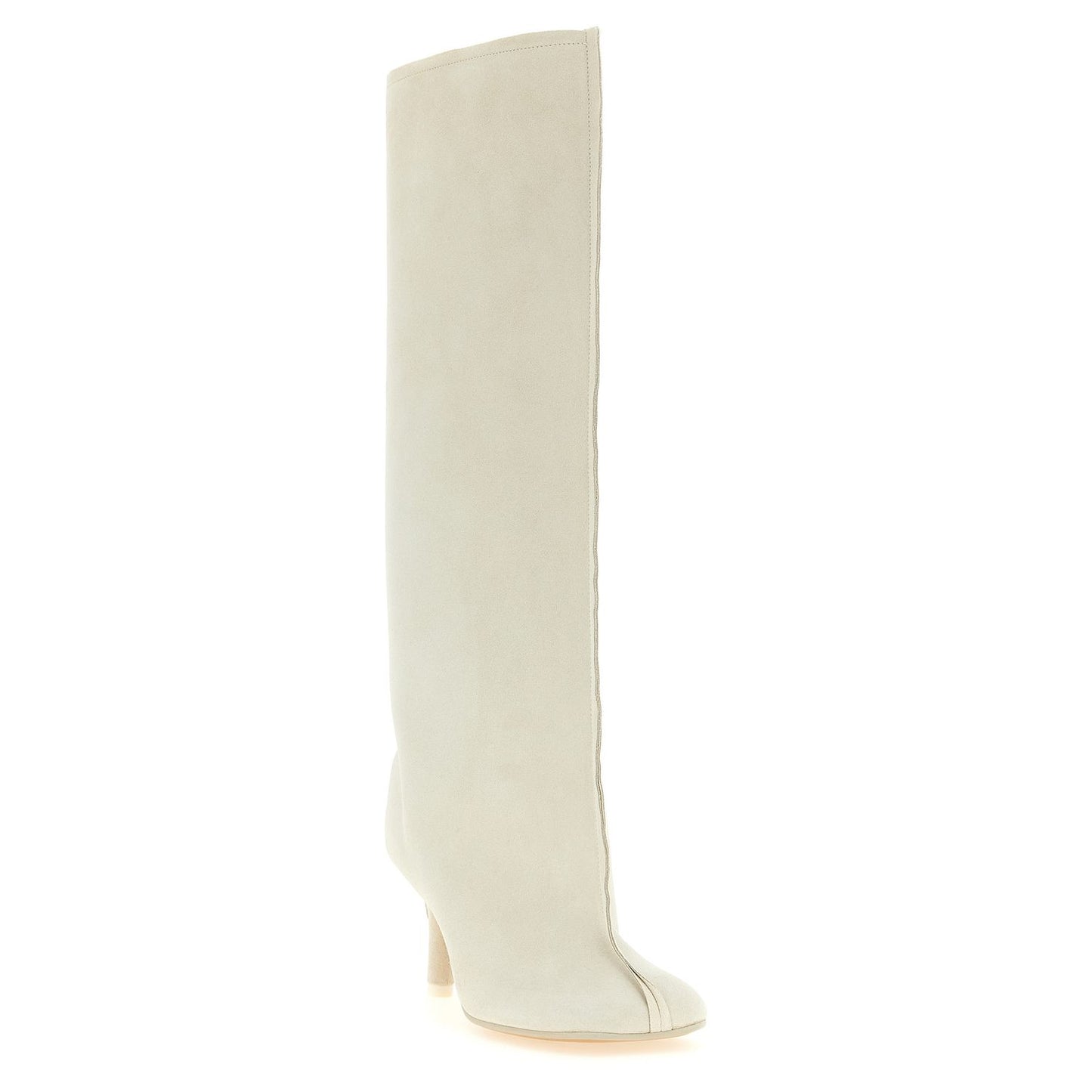 MM6 Maison Margiela White Cowhide Over The Knee