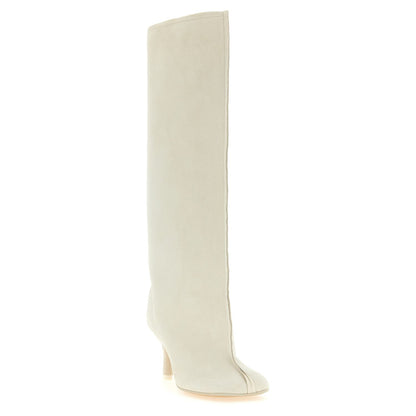MM6 Maison Margiela White Cowhide Over The Knee