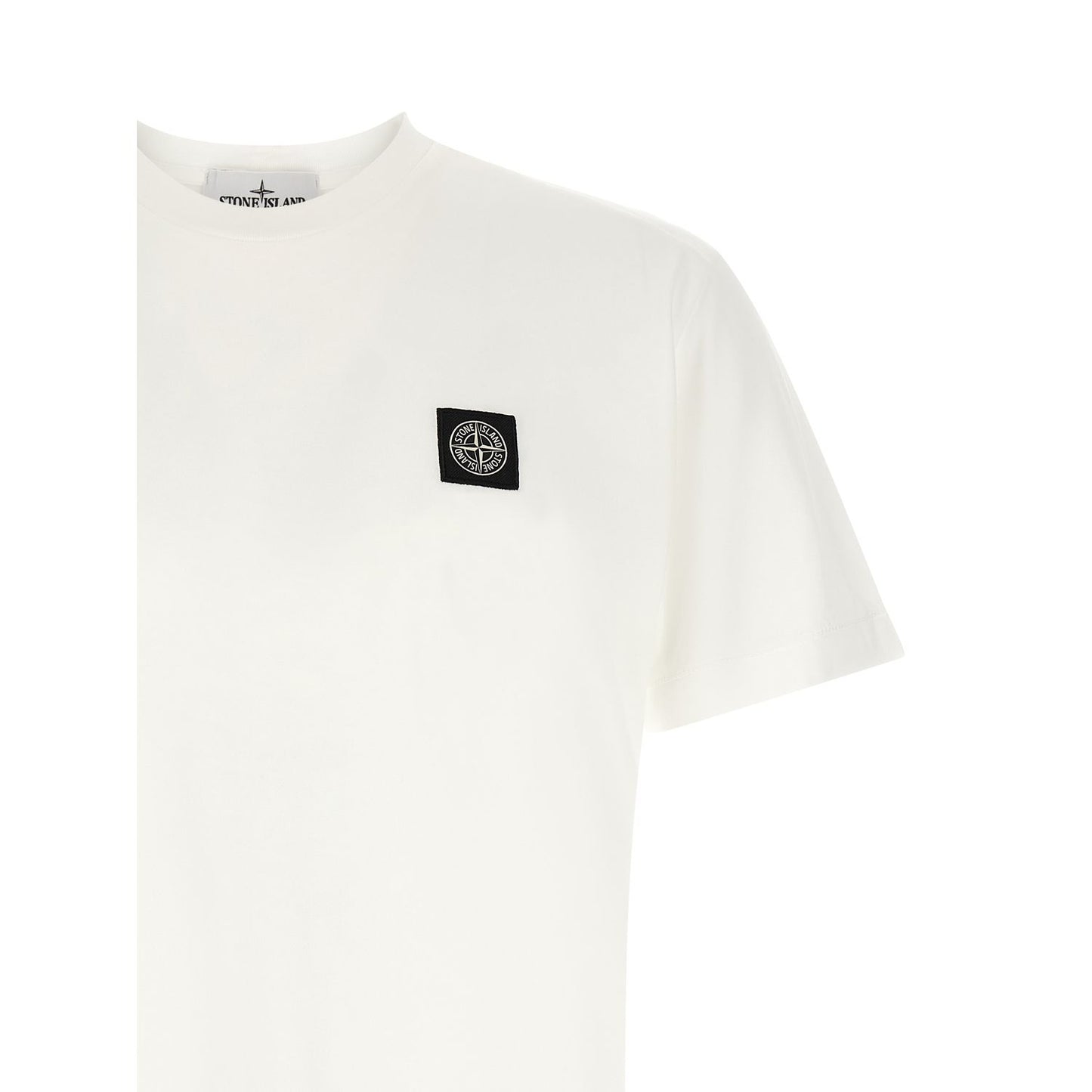 Stone Island White Cotton T-Shirt